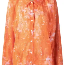 Плиссированная рубашка с принтом