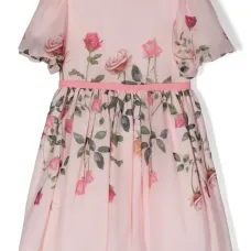 Платье с короткими рукавами и принтом