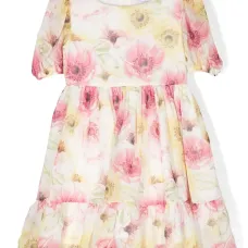 Расклешенное платье с цветочным принтом