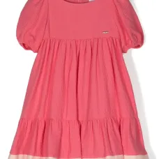 Ярусное платье из сирсакера