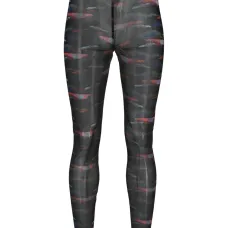 Полупрозрачные сетчатые легинсы с принтом