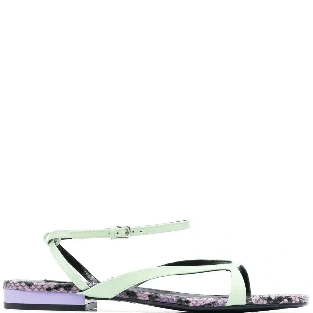 Сандалии Sr Aracne со змеиным принтом