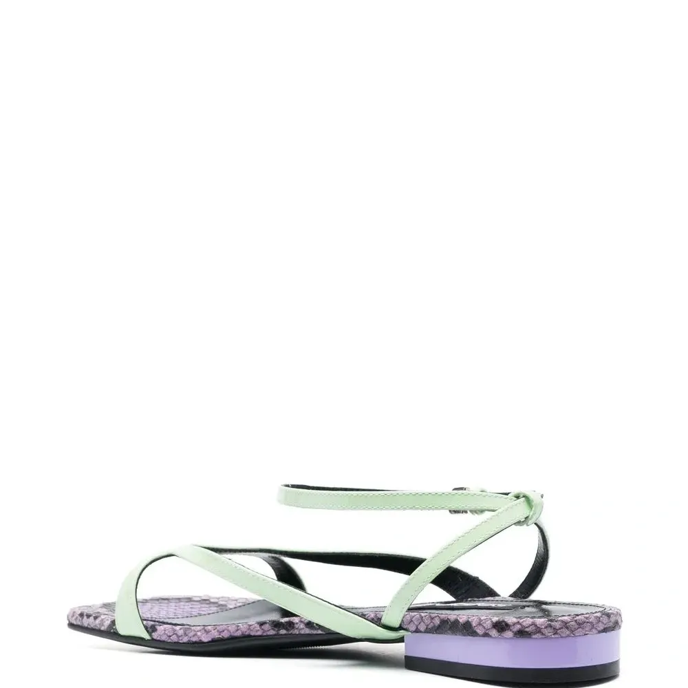 Сандалии Sr Aracne со змеиным принтом