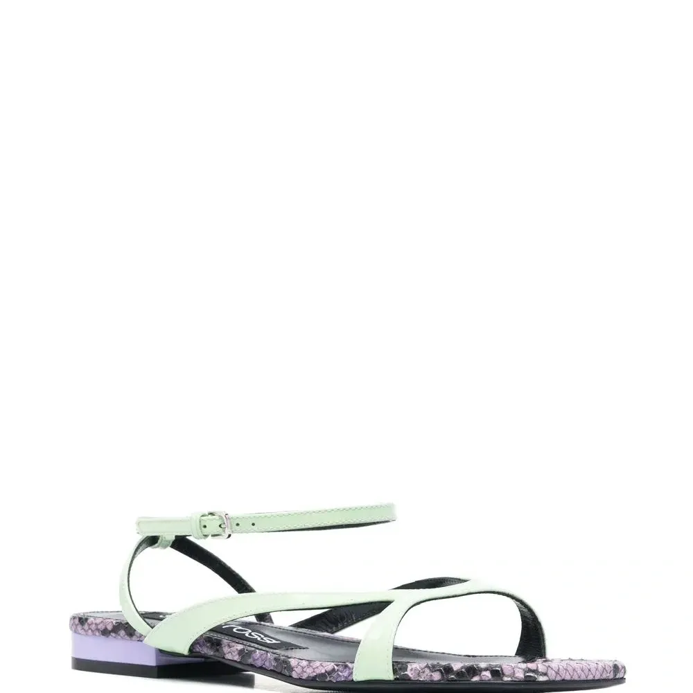 Сандалии Sr Aracne со змеиным принтом