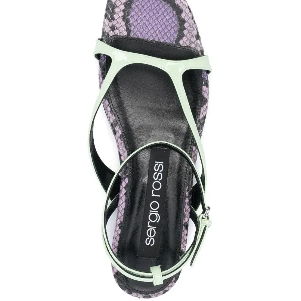 Сандалии Sr Aracne со змеиным принтом