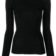 Топ в рубчик с длинными рукавами Топ в рубчик с длинными рукавами