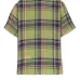 Tartan collarless shirt