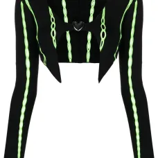 Укороченный кардиган с контрастной отделкой