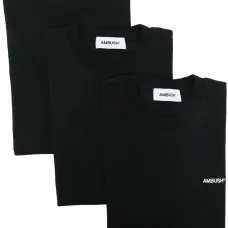 Комплект из трех футболок с вышитым логотипом