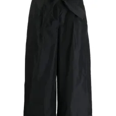 Укороченные брюки со складками