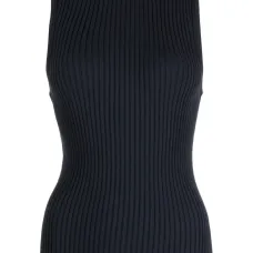 Топ в рубчик без рукавов