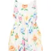 Платье мини без рукавов с цветочным принтом