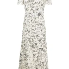 Платье миди из тюля с пайетками