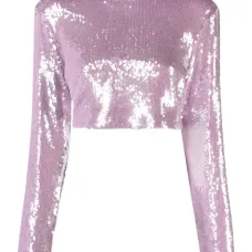 Укороченный топ с пайетками Укороченный топ с пайетками
