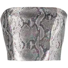 Топ бандо с эффектом металлик