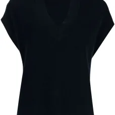 Вязаный топ с V-образным вырезом