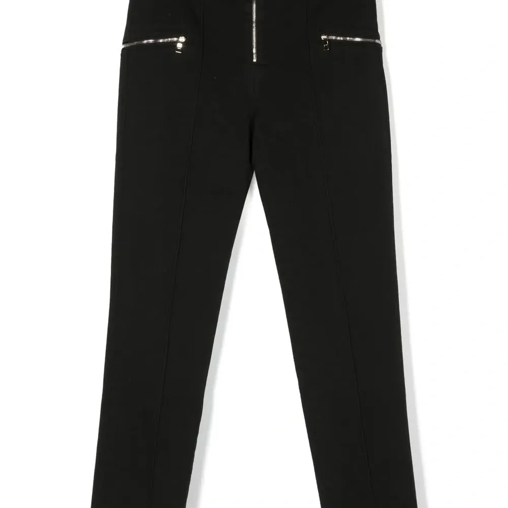 Брюки прямого кроя с завышенной талией