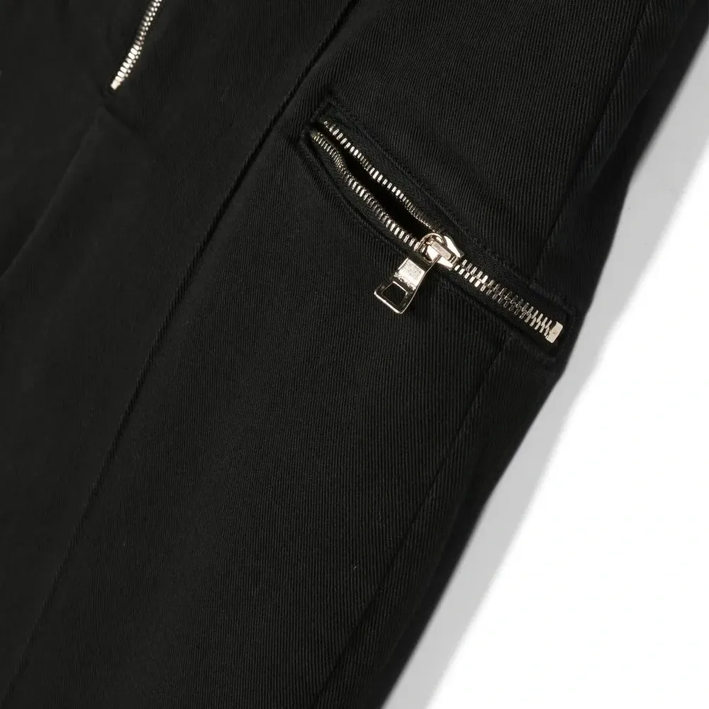 Брюки прямого кроя с завышенной талией