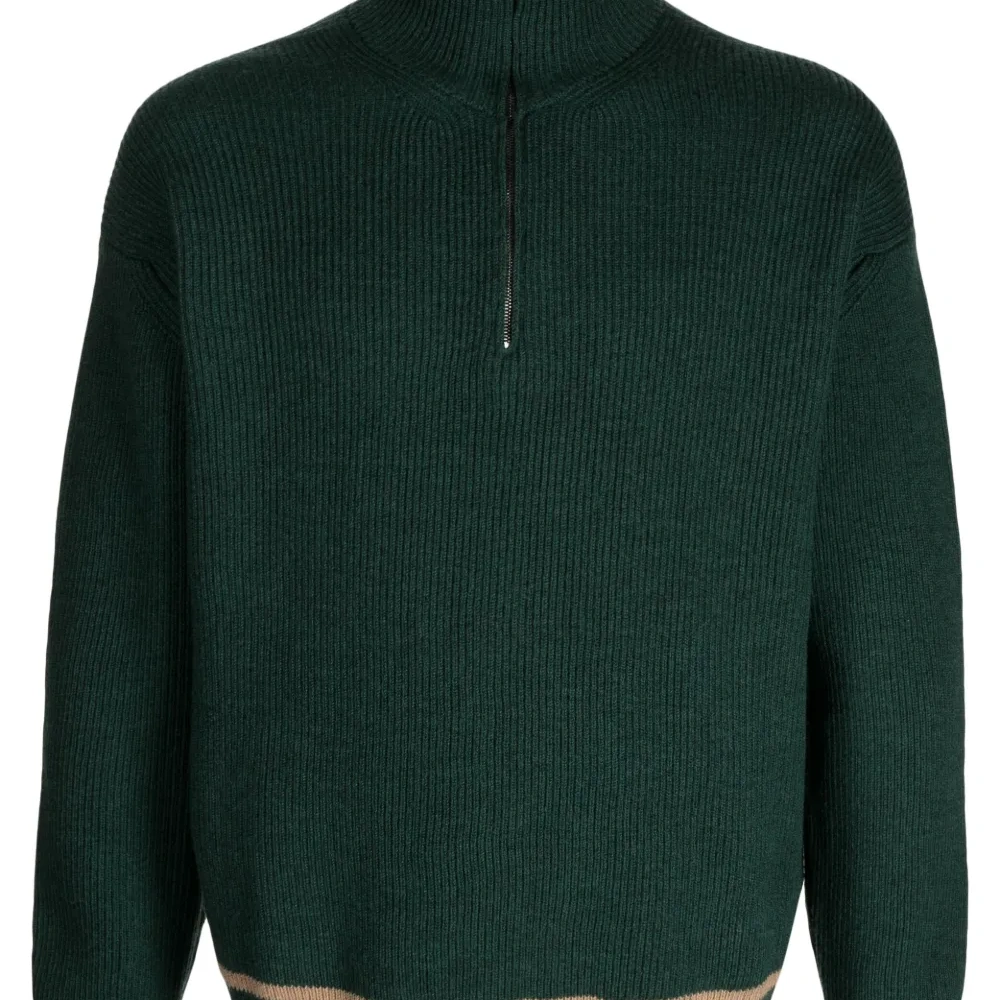 Шерстяной джемпер с воротником на молнии