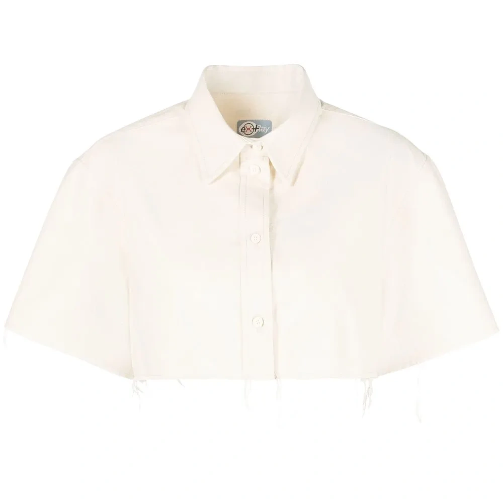 укороченная рубашка Ex-Ray из канваса