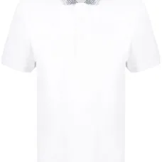 Рубашка поло с принтом на воротнике Рубашка поло с принтом на воротнике