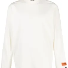 Футболка с длинными рукавами и нашивкой-логотипом