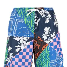 Плавки-шорты с принтом пэчворк Плавки-шорты с принтом пэчворк