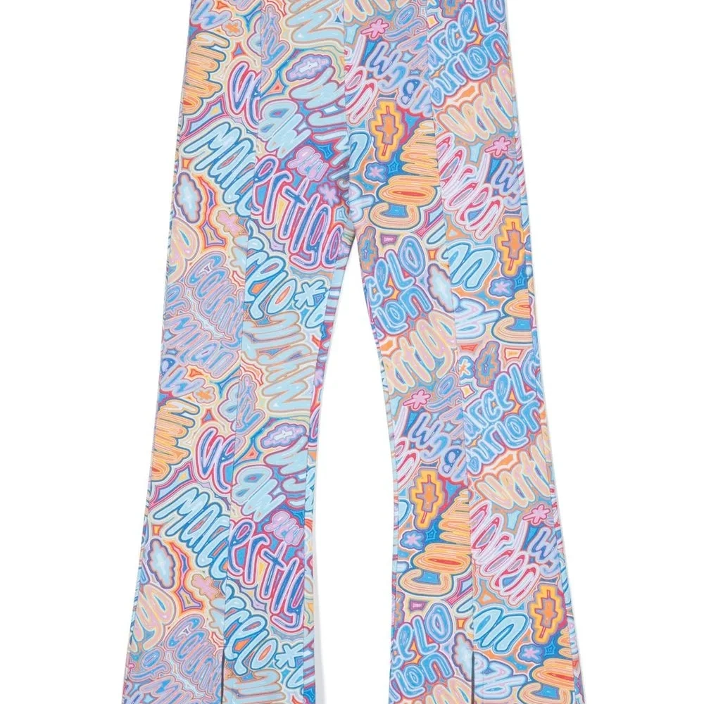 Расклешенные брюки с логотипом