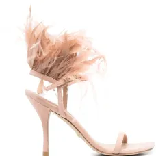 Босоножки Plume 100 с перьями
