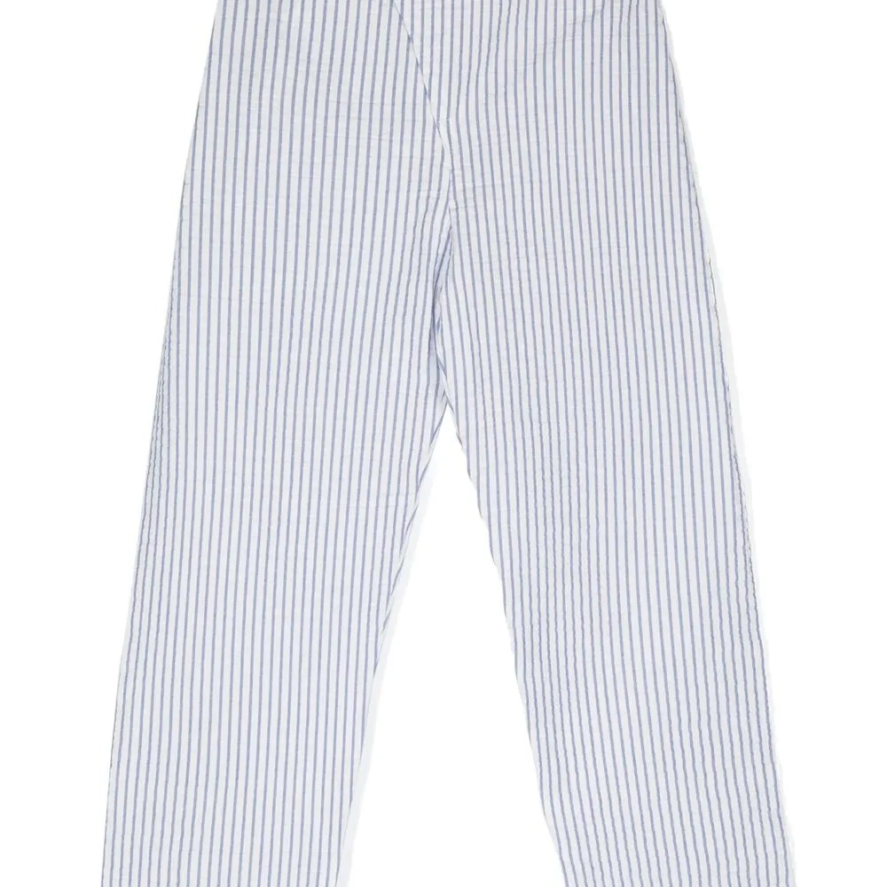 Полосатые брюки прямого кроя