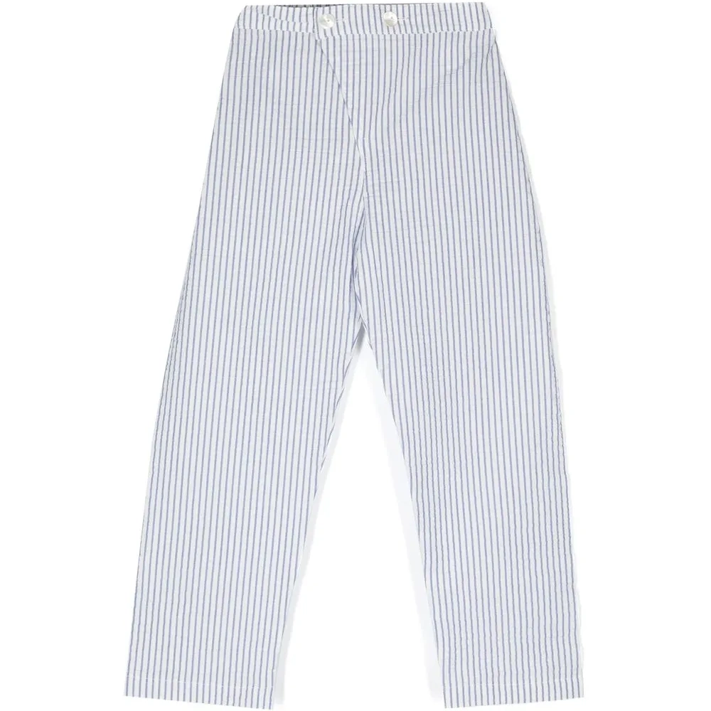 Полосатые брюки прямого кроя