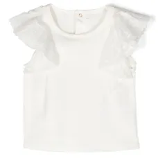 Футболка с цветочной вышивкой