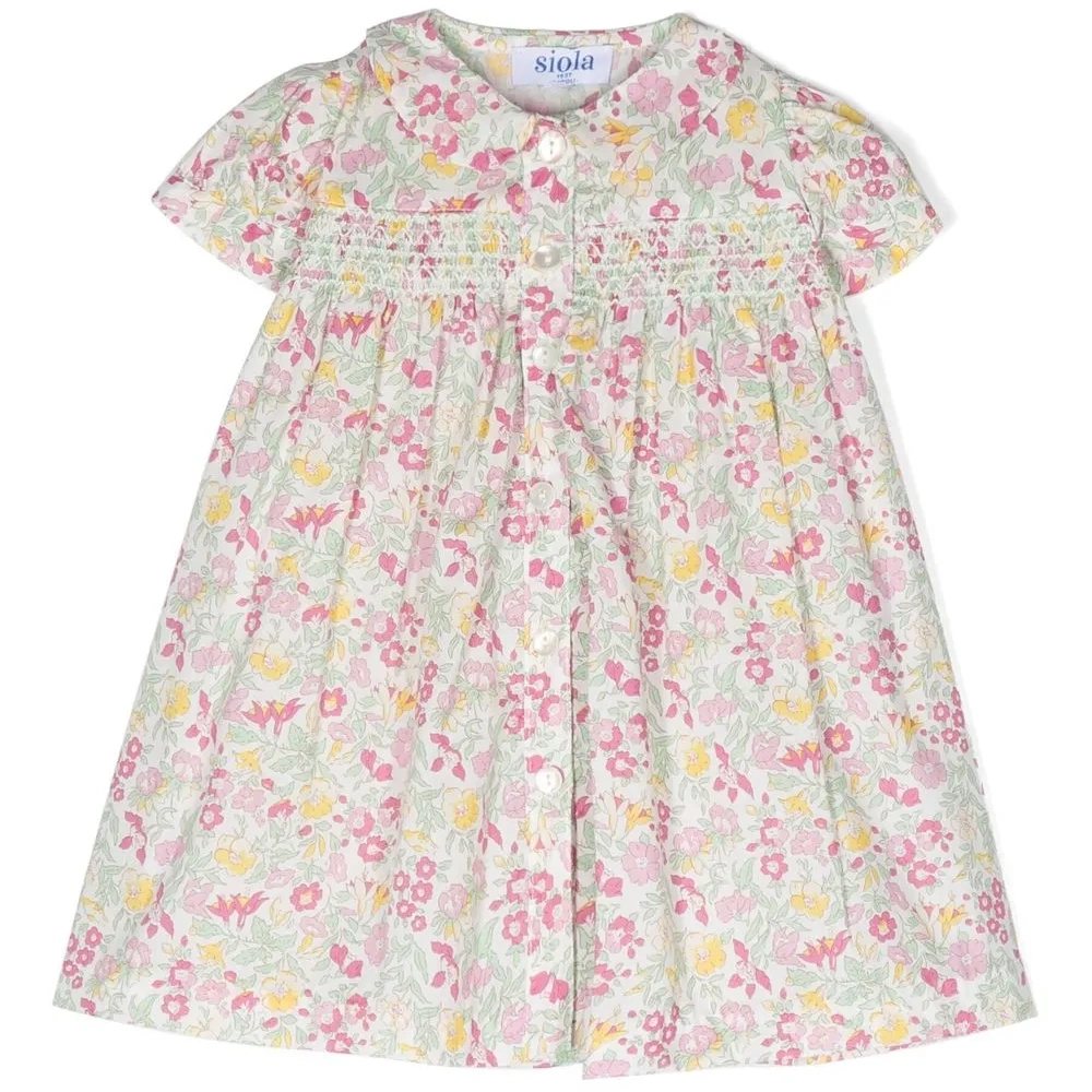 Платье-рубашка с цветочным принтом