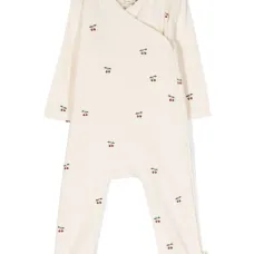 Organic cotton cherry print babygrow