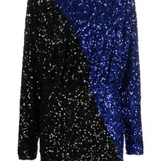 Two-tone sequin minidress