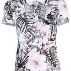 Рубашка поло с цветочным принтом