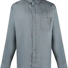 Льняная рубашка с длинными рукавами