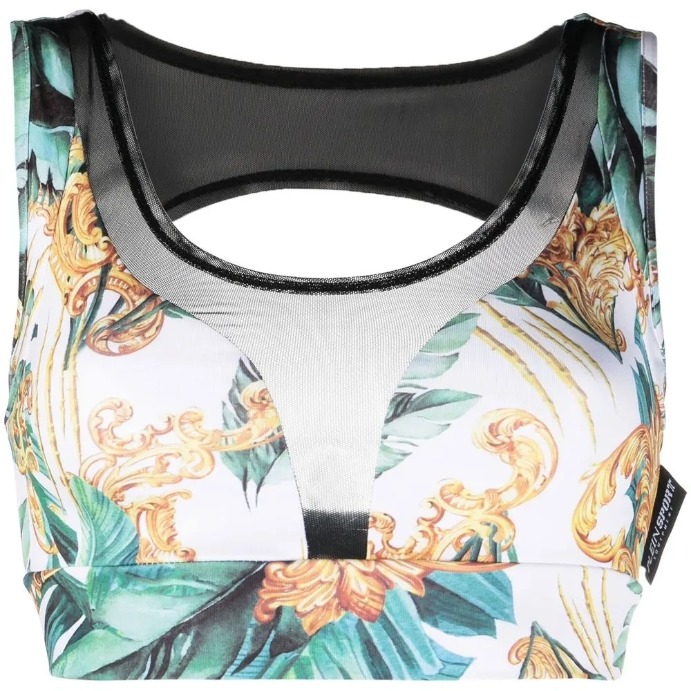 Спортивный бюстгальтер с цветочным принтом