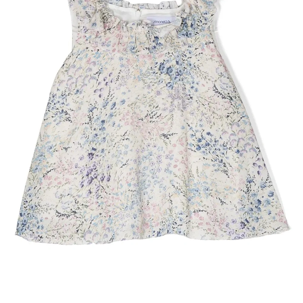 Блузка без рукавов с цветочным принтом