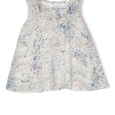 Блузка без рукавов с цветочным принтом