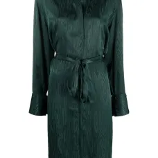 Платье-рубашка с эффектом металлик