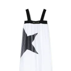 Плиссированное платье с принтом