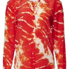 Шелковая рубашка с принтом тай-дай