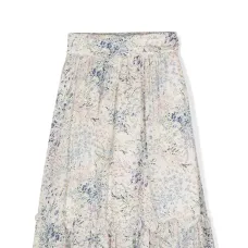 Юбка с цветочным принтом и оборками