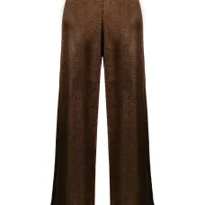 Брюки с завышенной талией и люрексом