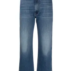 Прямые джинсы с завышенной талией