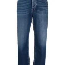 Прямые джинсы с завышенной талией