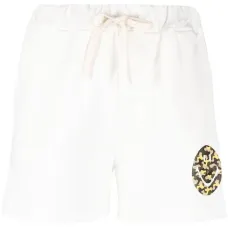 Шорты с камуфляжным принтом и логотипом