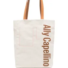 logo-print tote bag