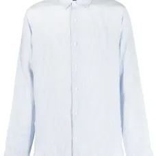 Льняная рубашка в полоску